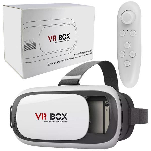 Vr Box Oculos Realidade Virtual Jogos Cardboard 3d + Controle - Online - VR  / Óculos de Realidade Virtual para Celular - Magazine Luiza