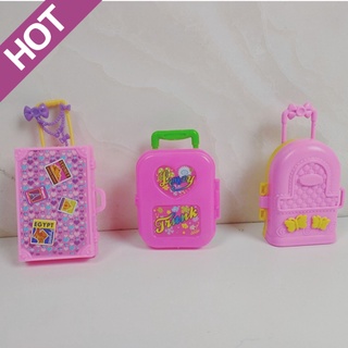 (Em Estoque) 30 Cm Bagagem De Brinquedo , Adequado Para 11 Polegada Bonecas , Caixas De Puxar Acessórios Da Boneca , Malas , Sacos De Plástico