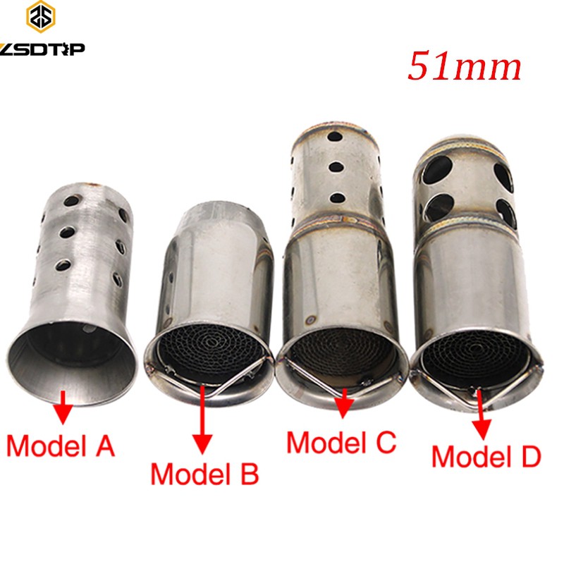 ZSDTRP Motorcycle Exhaust Real Catalyst DB Killer Silencer Muffler Baffle for 51mm Exhaust em Oferta na Shopee