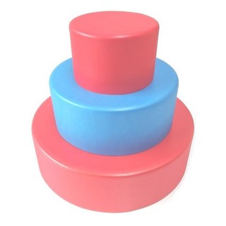 Bolo Fake Base De Isopor Moldado Em Eva Sem Emenda 3 Andares ( Varias Cores Und )