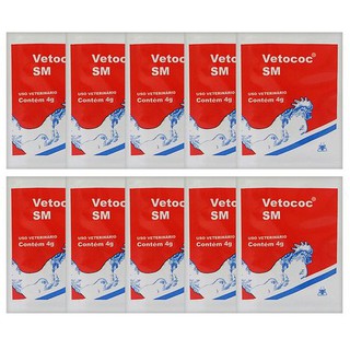 Vetococ Sm - 10 Saches 4g Coccidose E Tratamento De Diarreia