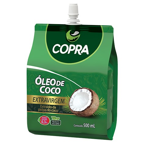 Óleo de Coco Extra Virgem 500ml pouch - Copra em Oferta na Shopee