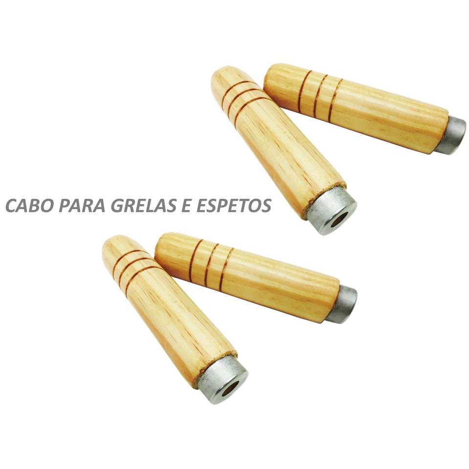 CABOS p/ ESPETO & GRELHAS DE CHURRASQUEIRA 4PÇS