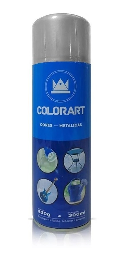 Tinta Spray Prata Lunar Metalico Colorart 300ml
