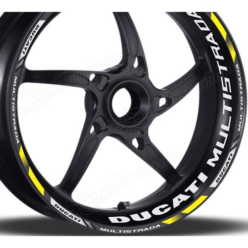 Friso + Adesivo Refletivo D11 Roda Moto Ducati Multistrada