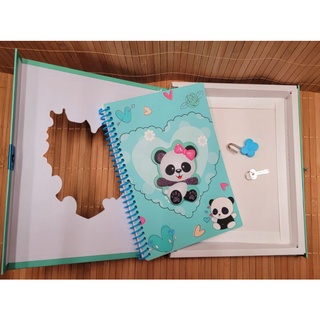 Brinquedo Infantil para Criança Diário com Cadeado na Caixa Decorado colorido Panda, Gato, Unicórnio, Coração vários modelos lindo