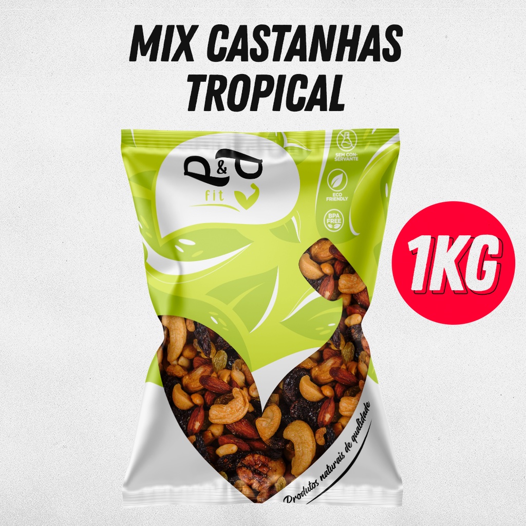 Mix Castanhas Dieta Saudável - Mix de Nuts Castanhas, Amendoim, Castanha de Caju, Uva Passa Nozes, Amêndoa