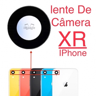 Lente Vidro Camera Traseira Para iPhone XR Com adesivo