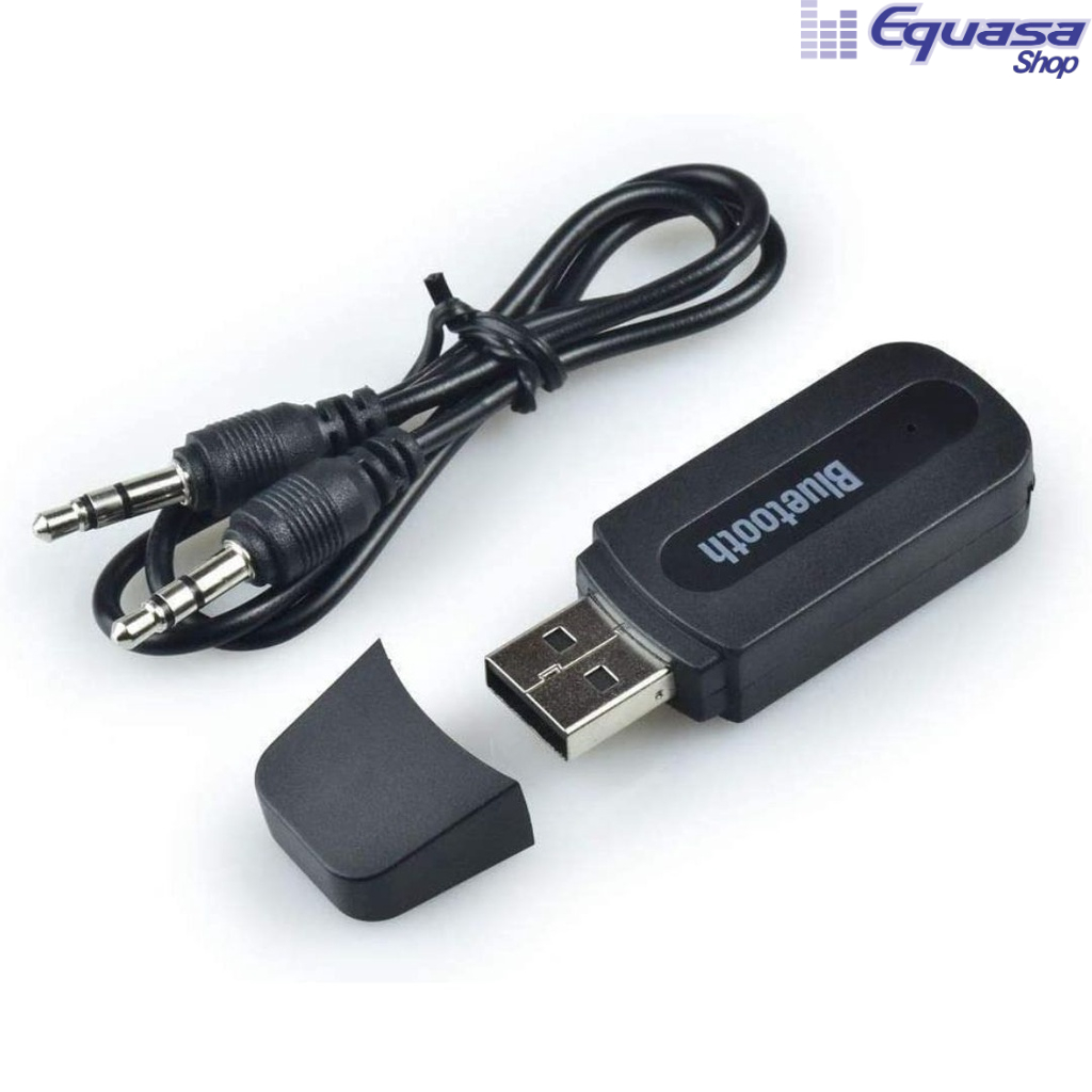 Adaptador Usb Bluetooth Receptor Musica P2 Rádio Automotivo Svart