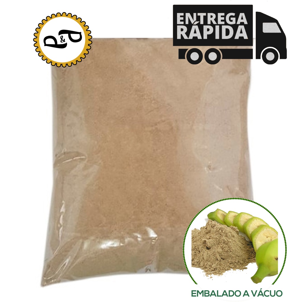 Farinha de Banana Verde 500g – P&P em Oferta na Shopee