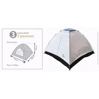 Barraca Camping 3 Pessoas Guepardo Iglu Rave Praia Acampamento Coluna D ...