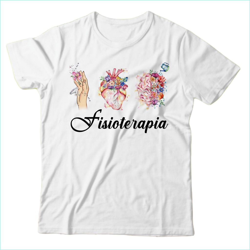 Camisa Fisioterapia camiseta profissão branca fisioterapia