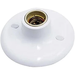 Plafonier Plafon Branco 100w Bocal Porcelana