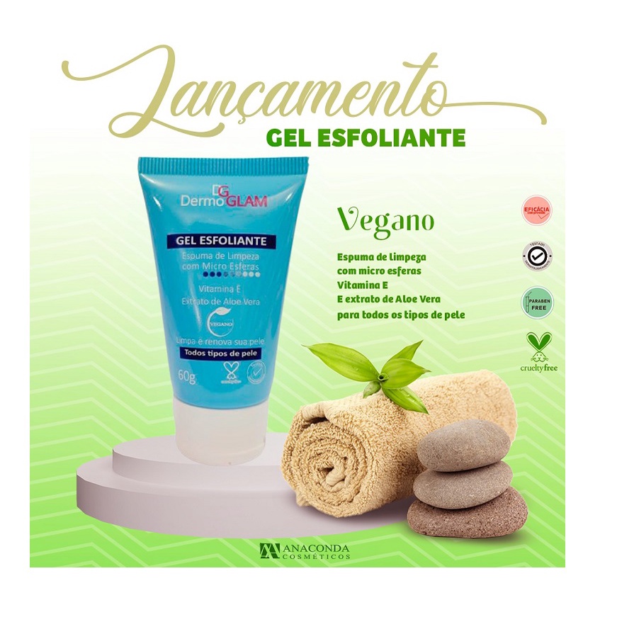 Gel Esfoliante Facial Anaconda Dermo Glam Com Micro Esferas 60g