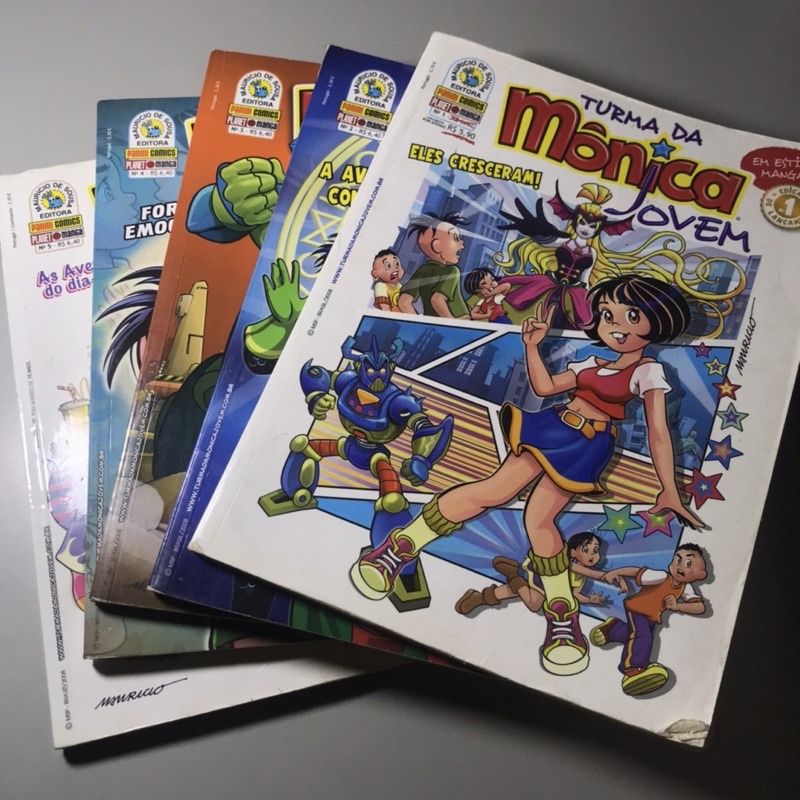 COMBO 5 GIBIS TURMA DA MÔNICA JOVEM • REVISTA N1 até N5 (2008) - PARA COLECIONADORES // MANGÁ //GIBI