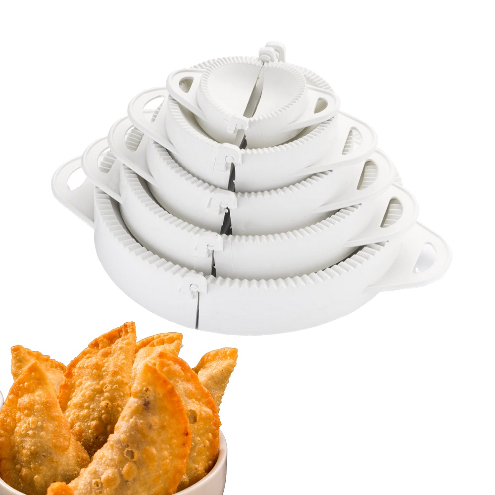Forma Molde Pastel Salgados Risole Kit 5 Tamanhos Branco Cozinha prática
