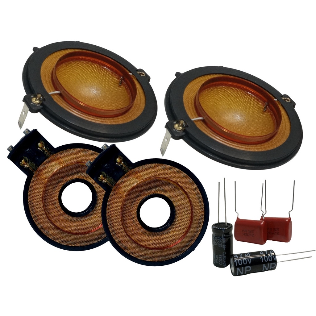 2 Reparo D200 e 2 Reparo Tweeter St200 Acompanha Capacitores