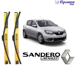 Kit Par 2 Palhetas Limpador De Parabrisa Dianteiro Renault Sandero 2007 a 2014