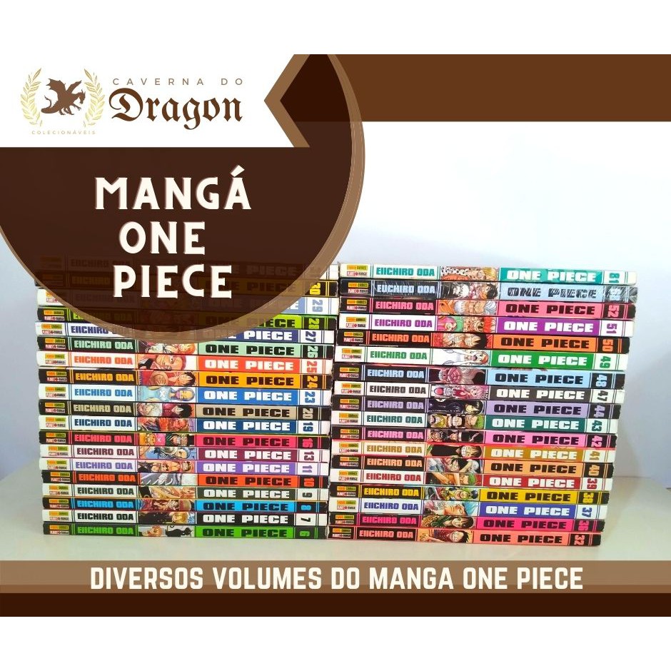 Mangá One Piece, volumes variados 3,4,17,18,19,20,21,22,24,28,36,37,38,(Lote aberto - Venda de volumes avulsos)