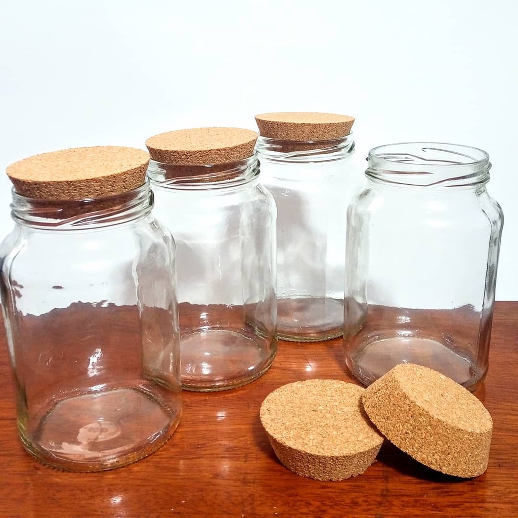 Pote de Vidro 600ml com Rolha Cortiça