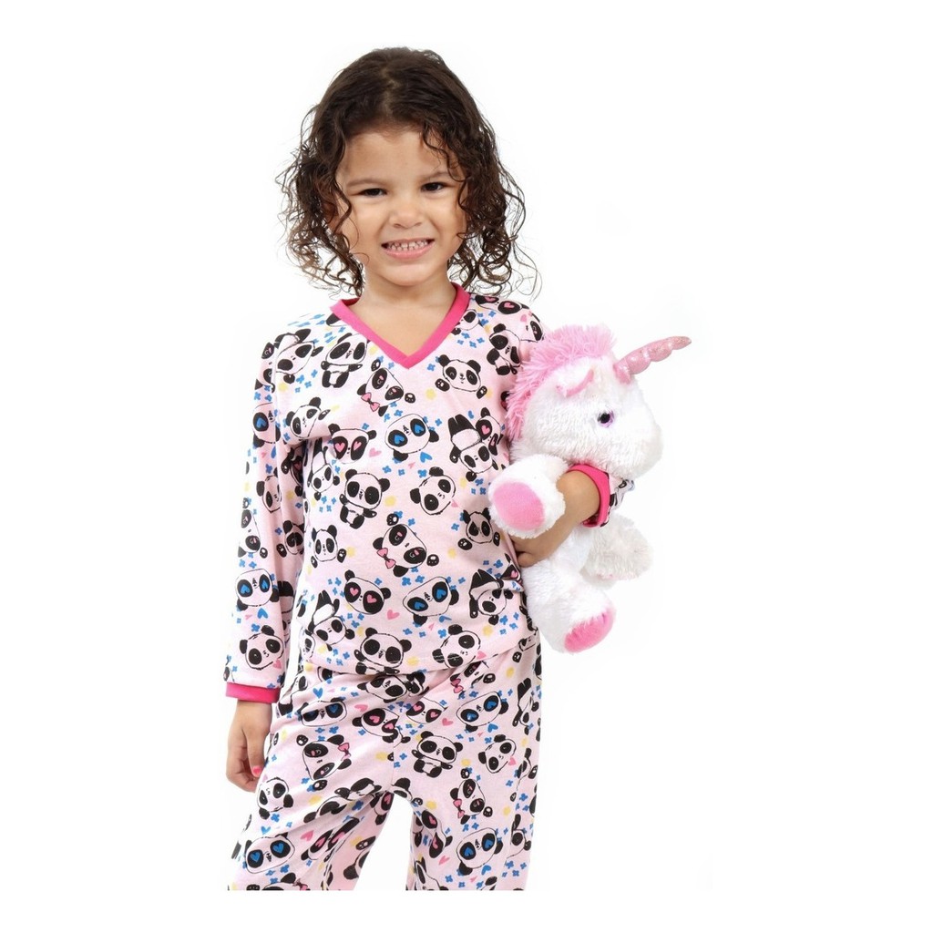 2 Pijama Infantil Menino Menina Estampado 100% Algodão