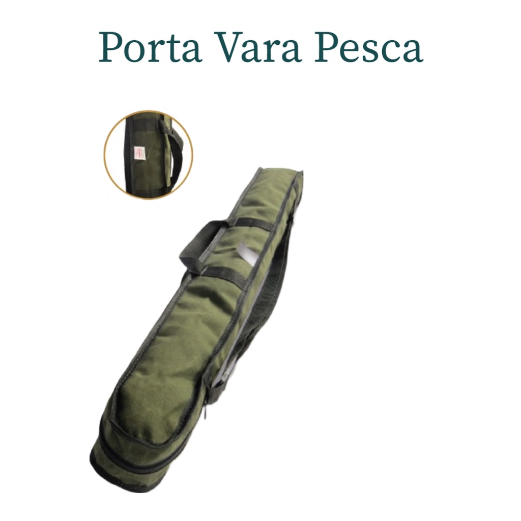 Bolsa de pesca porta varas molinete carretilha em lona de caminhão impermeavel
