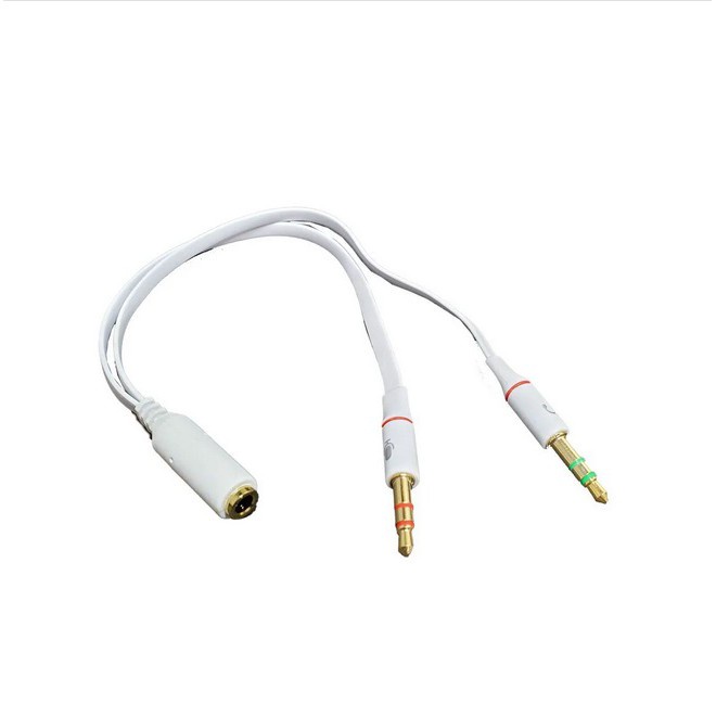 Adaptador Splitter Divisor Audio Mono Stereo Fone + Microfone Pc - 1 P2 Macho X 2 P2 Femea