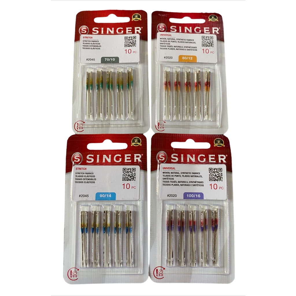 Agulha de Máquina Singer 2045 e 2020 com 10 unidades / Costura Doméstica.