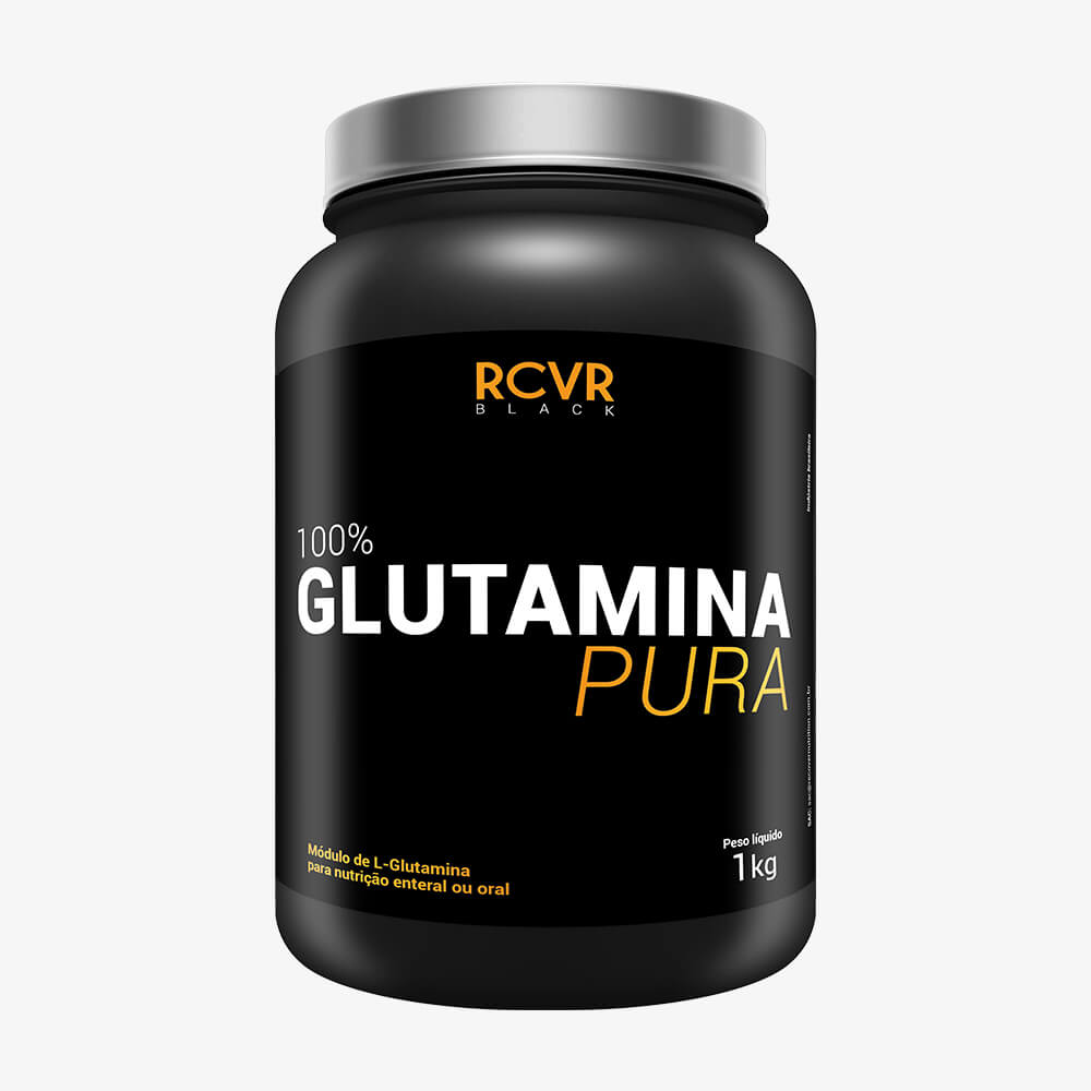 Glutamina 1kg – Recover Black - 100% GLUTAMINA PURA!