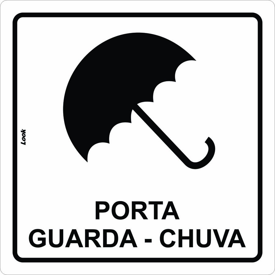 Placa Sinalização Guarda Chuva Porta Local Guarda-chuva Sombrinha 15x15 Cm em Oferta na Shopee