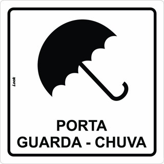 Placa Sinalização Guarda Chuva Porta Local Guarda-chuva Sombrinha 15x15 Cm em Oferta na Shopee
