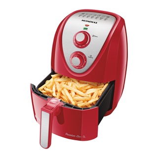 Fritadeira Sem Óleo Mondial AFN-50 Premium Line Inox 5L - Vermelha em Oferta na Shopee