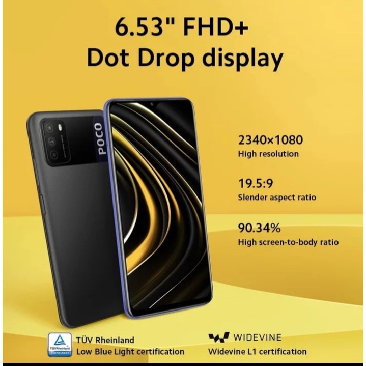 Smartphone POCO M3 4GB 64GB 128GB Xiaomi Global | Shopee Brasil