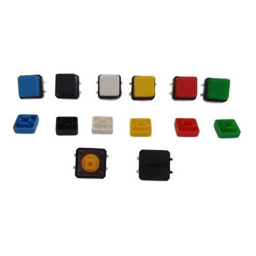 Kit 10 Chave Táctil Push Button Botão C/ Capa Quadrada arduino esp protoboard robotica