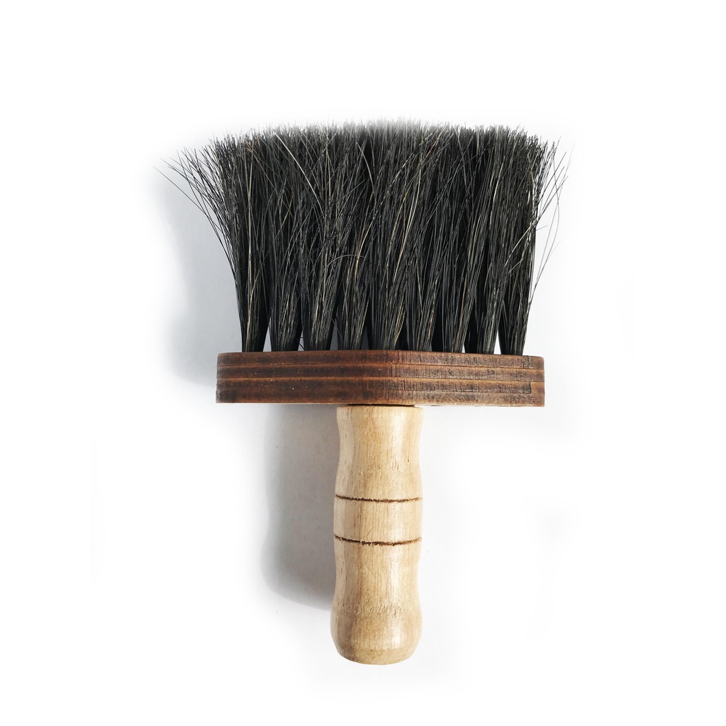 ESPANADOR MADEIRA CERDA NATURAL NEGRA (BARBER)