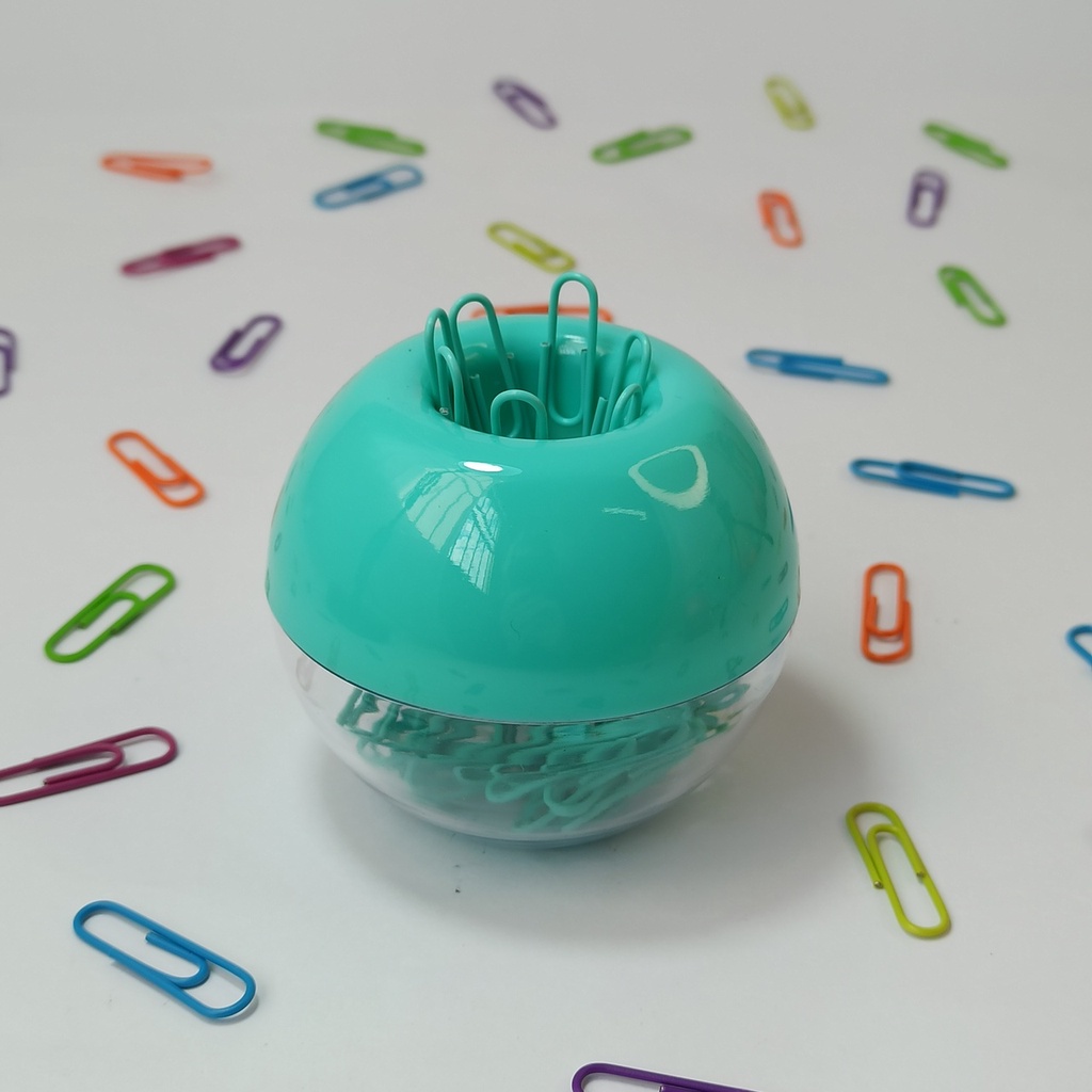 Porta Clips com Imã 50 Und Verde Água - Tilibra em Oferta na Shopee