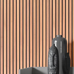 Papel de Parede Adesivo de Madeira Ripada Lisa Autocolante 2,00 mts