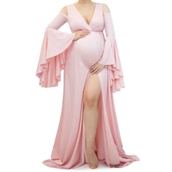 Vestido Gestante Para Fotos Com Manga Max Flare + Shorts G28