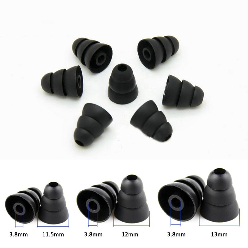 3 Pares Capas De Fone De Ouvido Intra-Auricular De Silicone / Substituição / Três Camadas / Pontas De Orelha em Oferta na Shopee