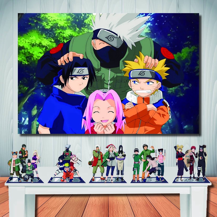 Kit Naruto Painel de Aniversário e Display de Mesa