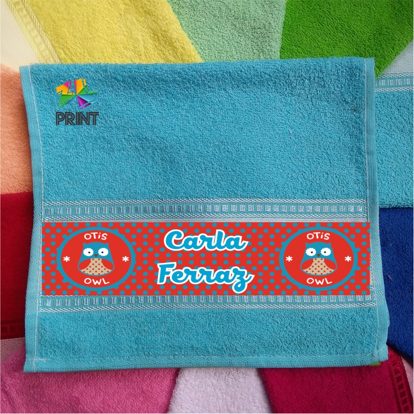 Toalhinha de Mão Skip Hop CORUJA OTIS OWL Personalizada com nome Toalha de Boca Escolar Lavabo Infantil