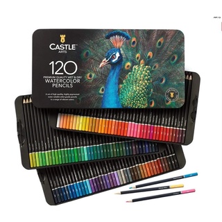 Lapis de cor Castle aquarelaveis 120 cores | Shopee Brasil