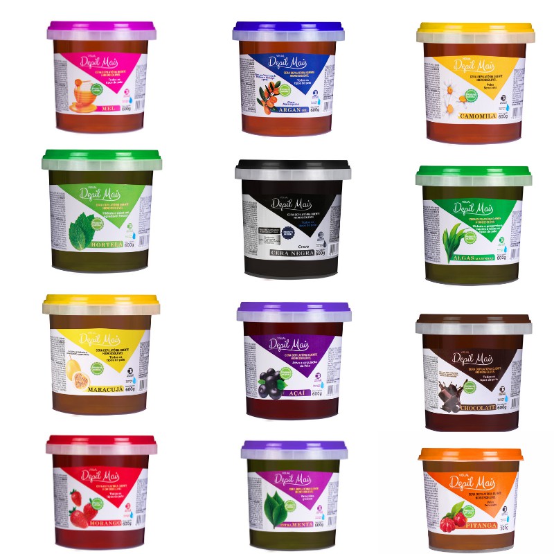 Cera Depilatória Quente Natural Visual Depil Mais 600g Hidrossolúvel em Oferta na Shopee