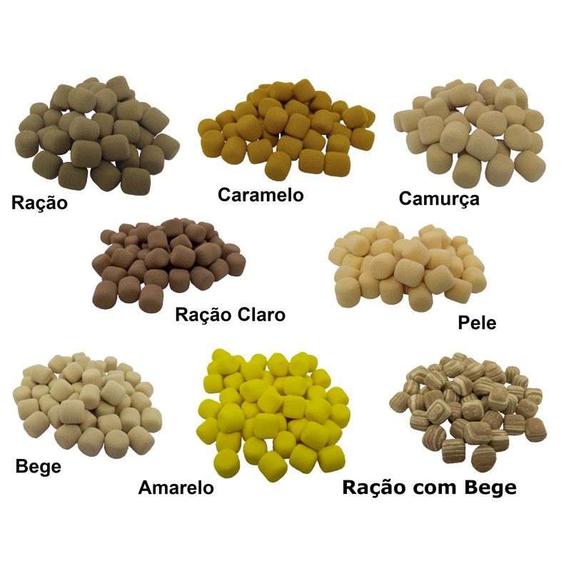 Kit Eva 10mm 25un Formato Ração Boleado para Anteninha Manhosinho Pesca Alta Qualidade e Acabamento - Diversas Cores