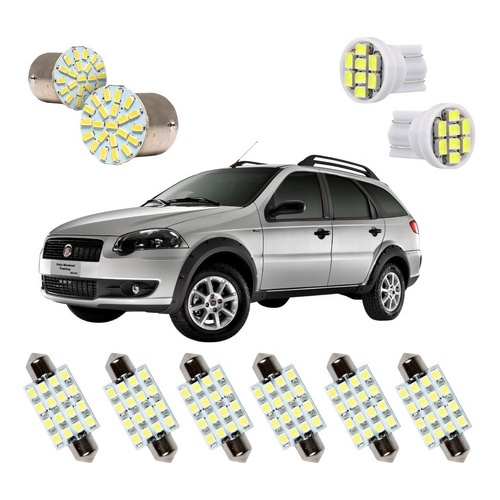 Kit Lampada Led Fiat Palio Weekend G4 Pingo Ré Placa Teto - Desconto No Preço - Foto 9