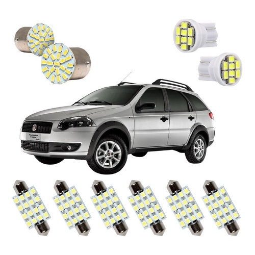 Kit Lampada Led Fiat Palio Weekend G Pingo R Placa Teto Desconto No Pre O