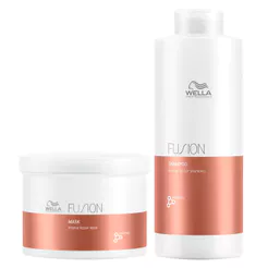 Kit Fusion Shampoo 1L e Máscara 500ml - Wella Professionals