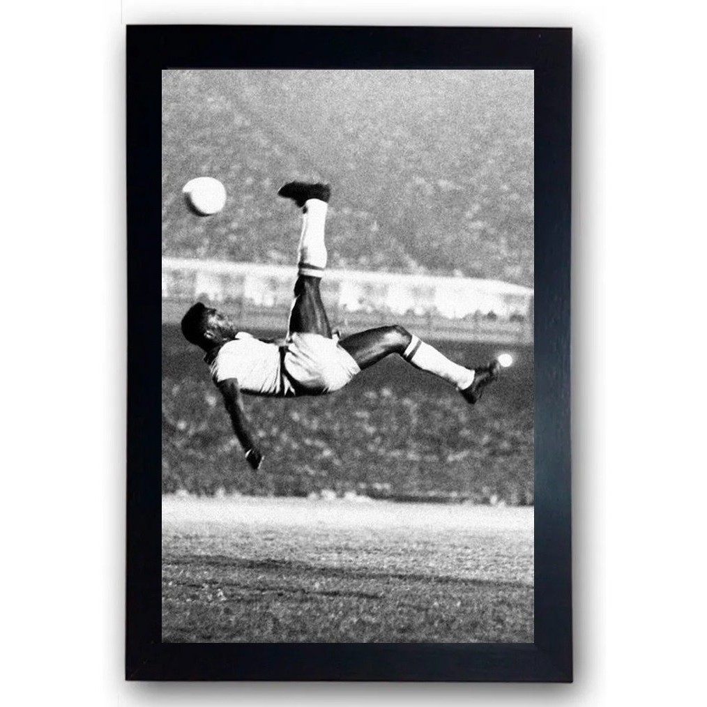 Quadro Pelé Gol De Bicicleta Moldurado Cod.1
