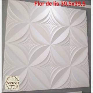 molde forma para gesso 3d flor de lis 39,5x39,5 em Oferta na Shopee