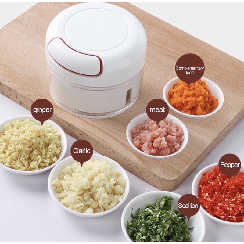 Mini processador alho triturador de alimento manual utensílio cozinha 3005